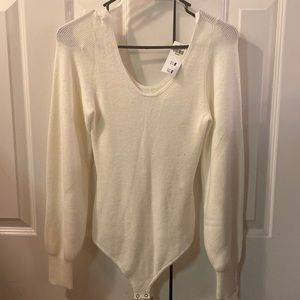Abercrombie white bodysuit, size medium, brand new.